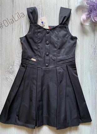 Чорний шкільний сарафан4 фото