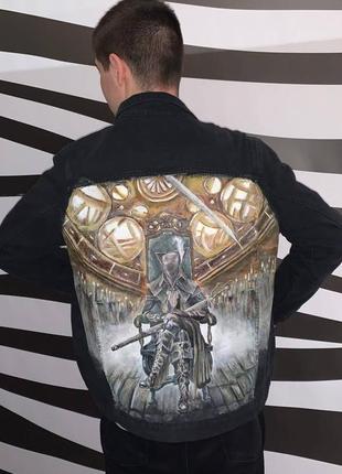 Doom джинсова куртка, кастом5 фото