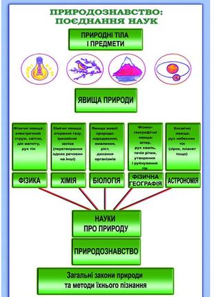 Плакат "естествознание: сочетание наук"