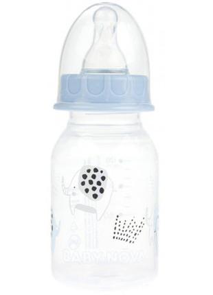 Бутылочка для кормления baby-nova декор 120 мл голубая (3960068)