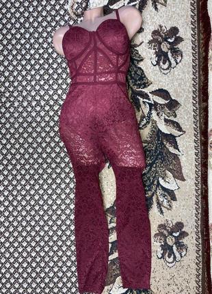 Роскошный эротичный кружевной комбинезон с имитацией корсета фотосессия ролевые игры нарядный2 фото