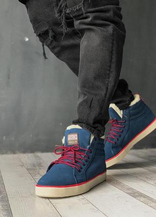 Теплые зимние ботинки adidas в синем цвете /осень/зима/весна😍2 фото
