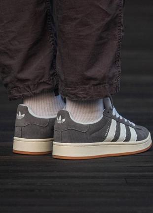 Трендовые кроссовки унисекс adidas campus 00s grey white серые с белым 36-45 р6 фото