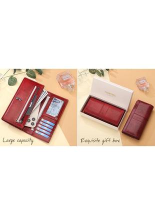 Кошелек клатч женский кожаный красный модный новый