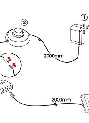 Комплект світильників світлодіодних квадратних для меблів 3шт 6w 220v синє світло ledua4 фото