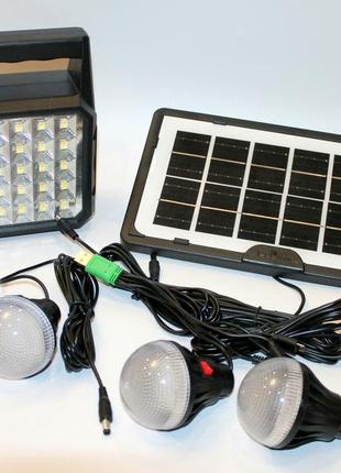Сонячна станція портативне освітлення ліхтар gdtimes gd-105 павербанк із сонячною батареєю
