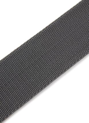 Текстильний ремінь із чорною пряжкою vintage 20534 сірий4 фото