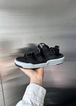 New balance slippers black grey sandals nb