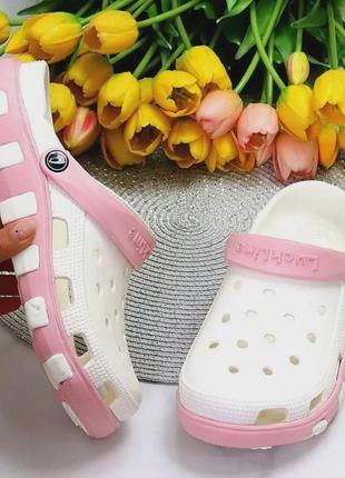 Белые кроксы женские сабо медицинские белого цвета luck line летние резиновые...