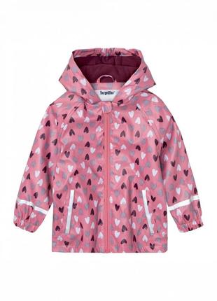 Куртка-дождевик на флисовой подкладке для девочки lupilu 378004 098-104 см (2-4 years) розовый