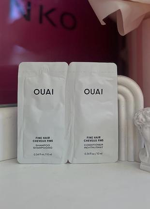 Ouai fine hair cheveux fins shampoo and conditioner 2x10 103
