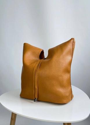 Большая женская сумка с косметичкой, шоппер из  эко кожи итальянского бренда coo&coo.5 фото