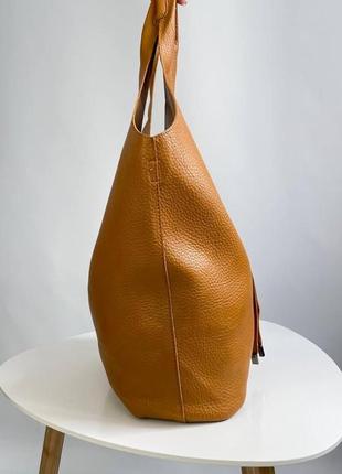 Большая женская сумка с косметичкой, шоппер из  эко кожи итальянского бренда coo&coo.2 фото