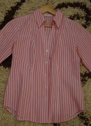 Блуза в смужку marks & spencer, сорочка2 фото
