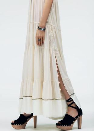 Нереальна максі сукня плаття zara limited edition, шовк, віскоза, оригінал8 фото