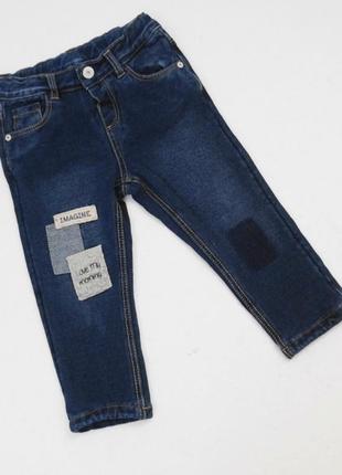 Zara. утеплені трикотажні джинси, модні на гумці1 фото