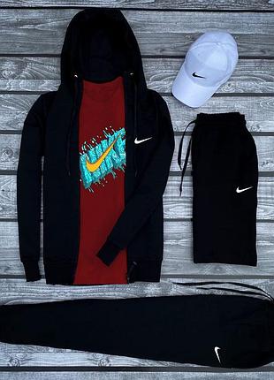 4в1 мужественный спортивный костюм мужской спортивный костюм nike
