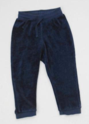 H&m. велюровые штанишки на манжете 86 размера.