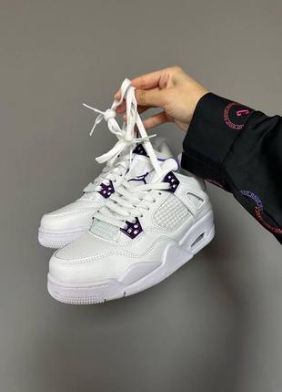 Женские кроссовки ladies nike air jordan 4 white purple