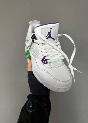 Женские кроссовки nike air jordan retro 4 “metallic purple”#найк