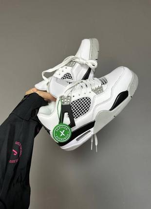 Женские кроссовки nike air jordan retro 4 “white/grey/black”#найк4 фото