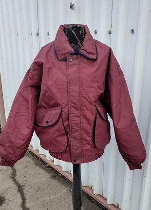 Новий вінтажний бомбер куртка fred perry bomber jacket medium burgundy nwt3 фото