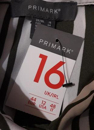 Брендовая  новая блуза  рубашка в полоску р.16 от  primark 4