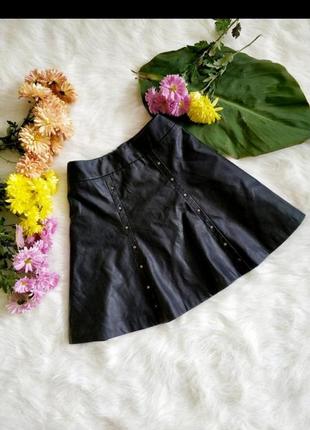 Юбка сонце zara з еко-шкіри