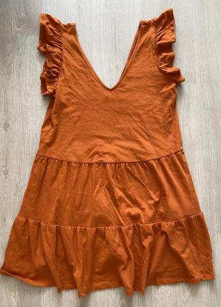 Сукня сарафан оранжевий asos s платье оранж