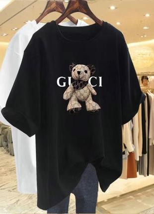 Футболка з ведмедем в стилі gucci2 фото