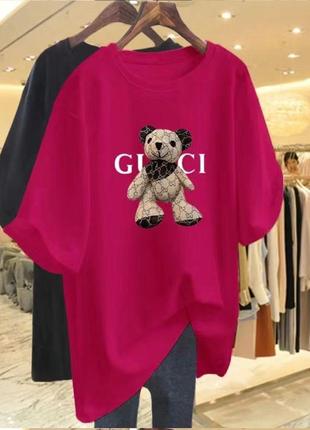 Футболка з ведмедем в стилі gucci1 фото