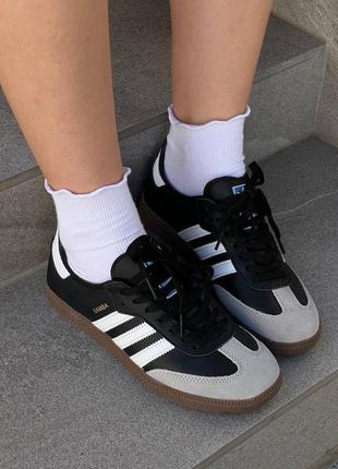 Premium ▪︎ шкіряні кросівки adidas samba black