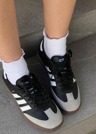 Premium ▪︎ шкіряні кросівки adidas samba black6 фото