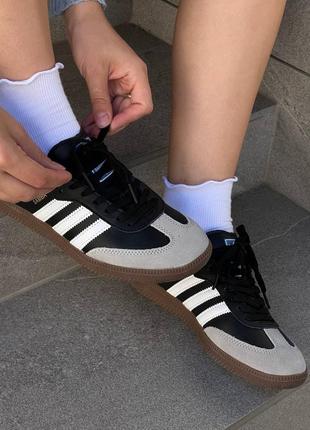 Premium ▪︎ шкіряні кросівки adidas samba black4 фото