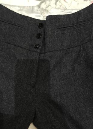 Стильные брюки с высокой посадкой 40% wool h&m4 фото