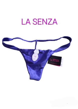 Атласные фиолетовые трусики стринг la senza