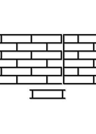 Набор трафаретов для штукатурки кирпич многоразовый 660х430х3 мм tdsn-7.3