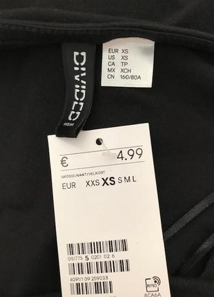 Новый (с этикеткой) черный трикотажный сарафан от h&m, размер  xs-s4 фото