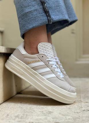 Супер стильные кроссовки adidas gazelle light gray3 фото