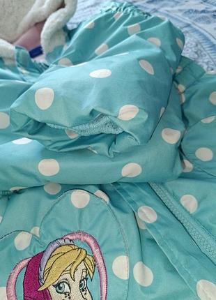 Куртка на флисе холодно сердце 4