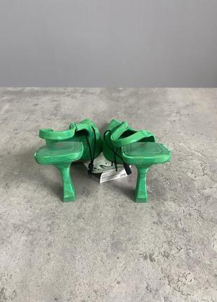 Зеленые босоножки зара, босоножки zara4 фото