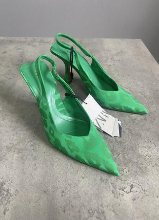 Зеленые босоножки зара, босоножки zara