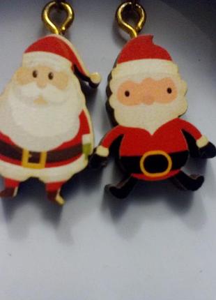 Новогодние сережки hande made.