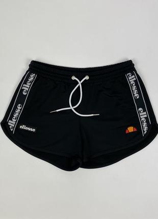 Короткие шорты ellesse с лампасами оригинал черные размер м us6/ru101 фото