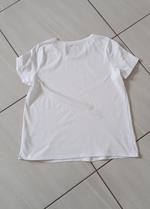 Біла базова футболка хлопкова5 фото
