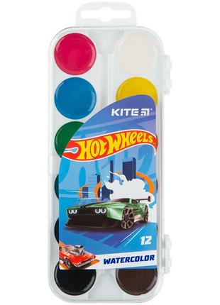 Акварель kite, 12 кольорів, пластиковий пенал, hw (hw23-061)