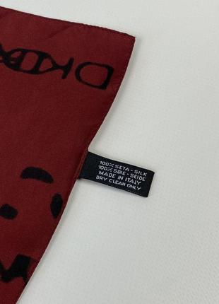 Шелковый платок платок dkny donna karan оригинал небольшой для сумки монограммный3 фото