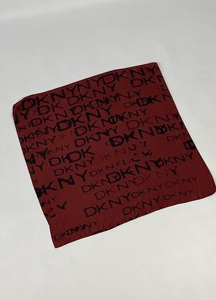 Шелковый платок платок dkny donna karan оригинал небольшой для сумки монограммный