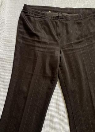 Брюки брюки черные в серебряную полоску размер 60/624 фото
