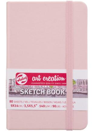 Альбом для графики royal talens art creation, 9*14 см., 80 листов, 140 г/м2, тверда обкладинка, pastel pink,